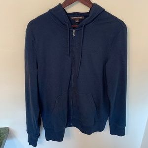 Michael Kors Small Embroidered Logo Zip Up Sweater